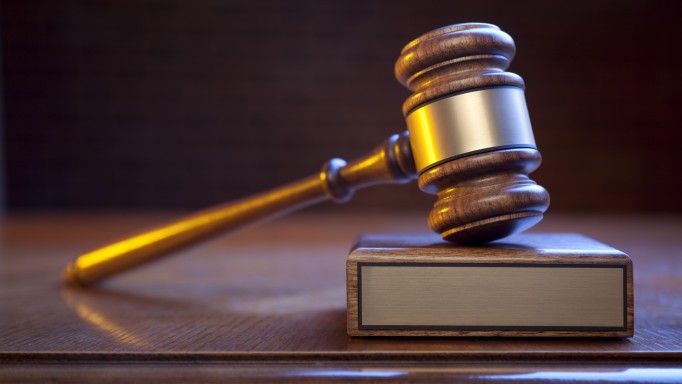   Justice Gavel And Block On Judge's Bench