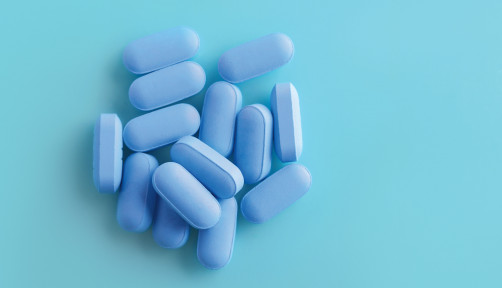 pile of blue pills PrEP Pre Exposure Prophylaxis