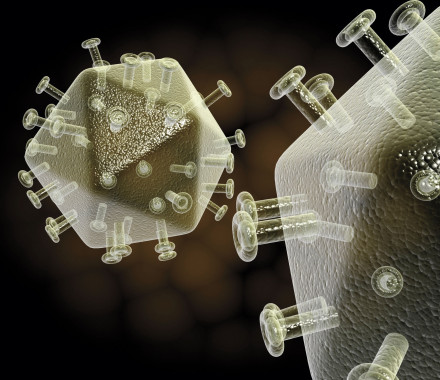illustration of hiv virus