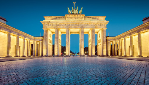 Berlin Brandenburg Gate in twilight, Germany