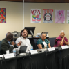 PACHA Co-chair Dr. Vincent Guilamo-Ramos and PACHA Member Marvell Terry II engage with panelists Samuel Hebbe Goings, Anayensi Almaraz, Dena Hughes, and Cordella Lyon during the PACHA meeting in Houston on March 28, 2024.